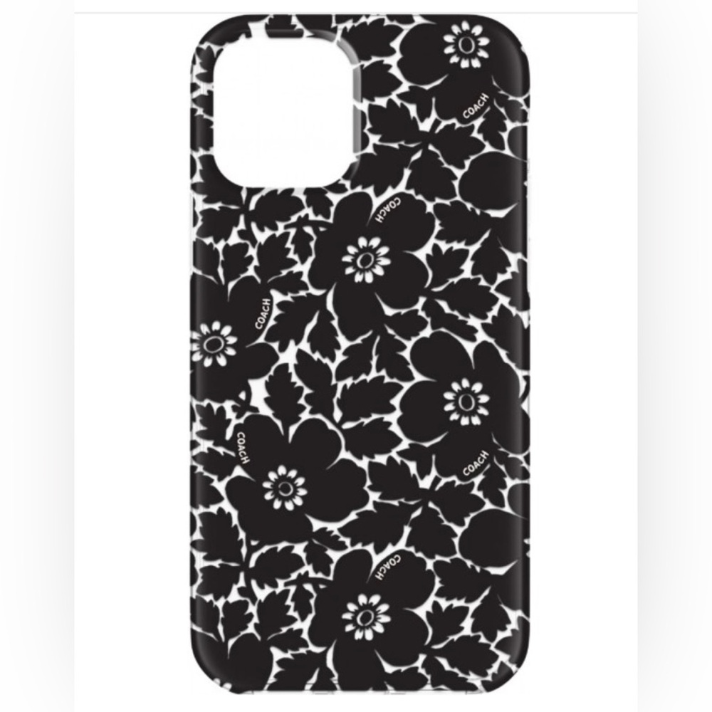 Coach - Slim Protective Case for iPhone 12 Mini - Bold Floral Black New